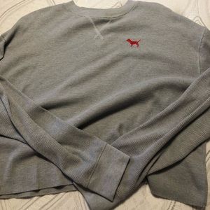 PINK long sleeve crop top